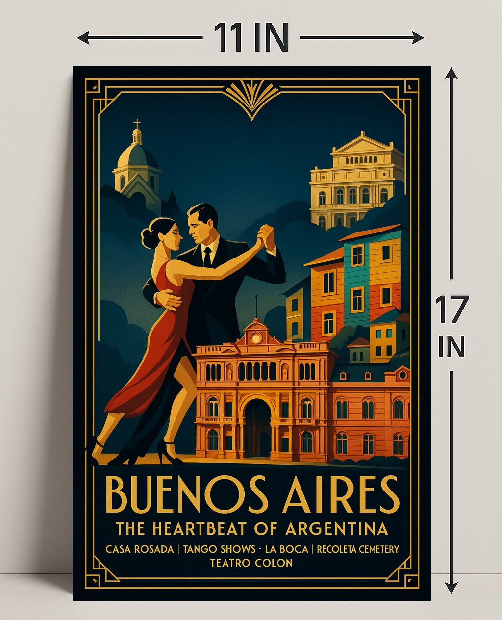 Buenos Aires Vintage Travel Poster Wall Art PosterGoat