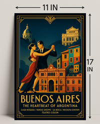 Buenos Aires Vintage Travel Poster Wall Art PosterGoat