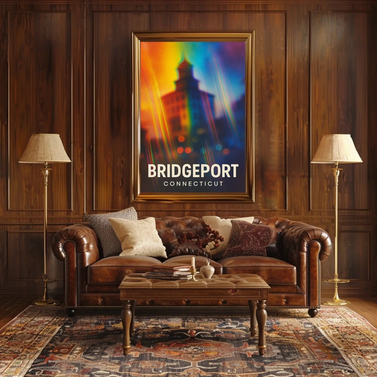 Bridgeport Vibes Minimalist Cityscape Poster