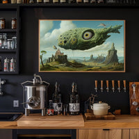 Surreal Whale Dreamscape Fantastical Poster