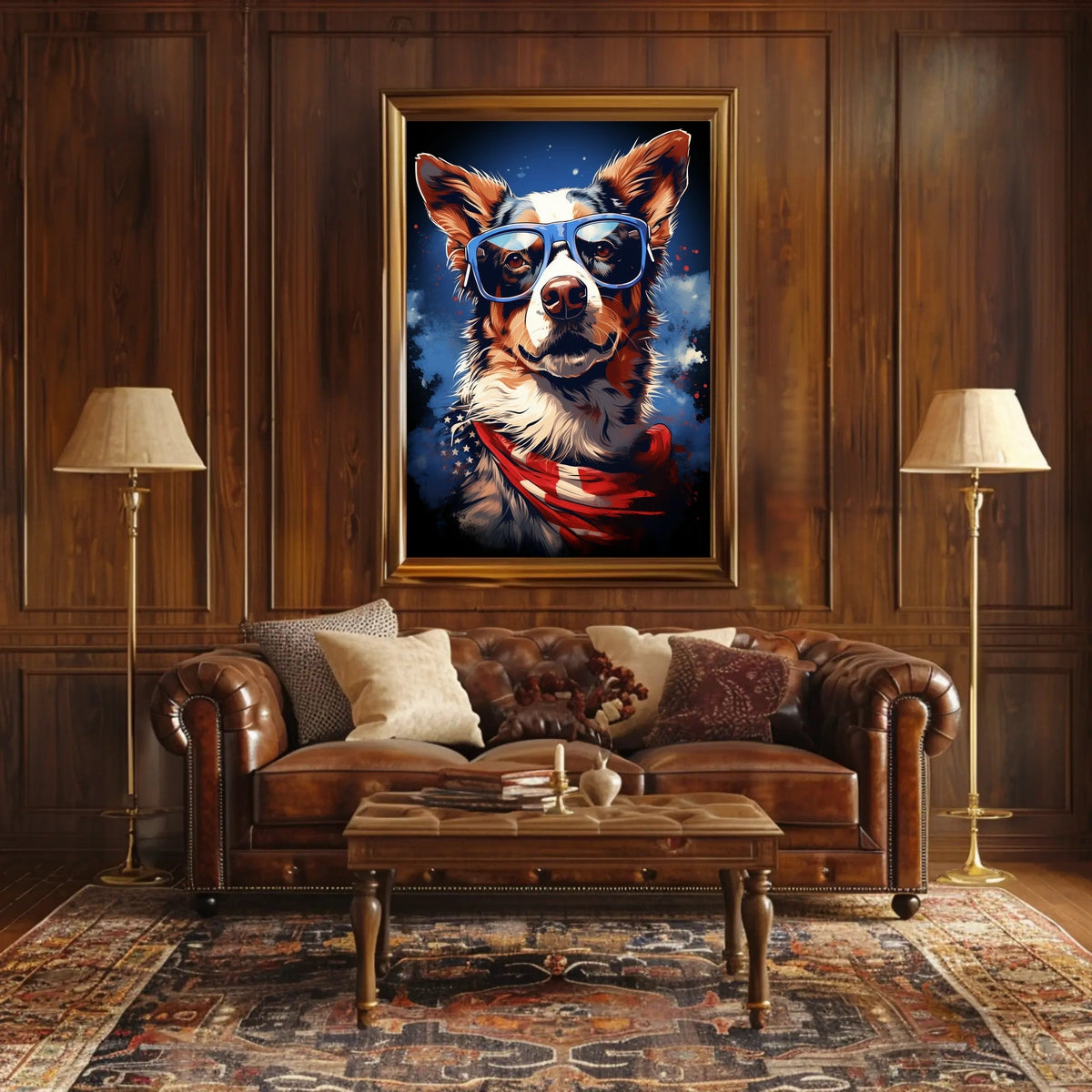 Patriotic Pup Poster