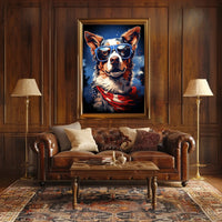 Patriotic Pup Poster
