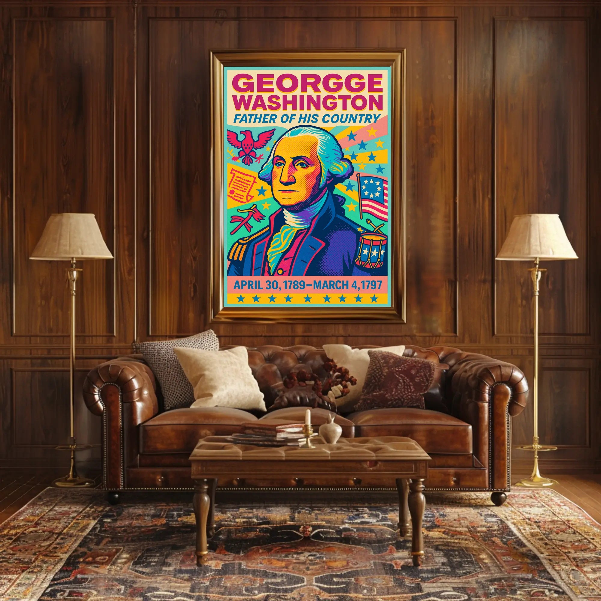 George Washington Father of His Country Poster PosterGoat