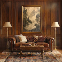 Misty Mountain Landscape Poster