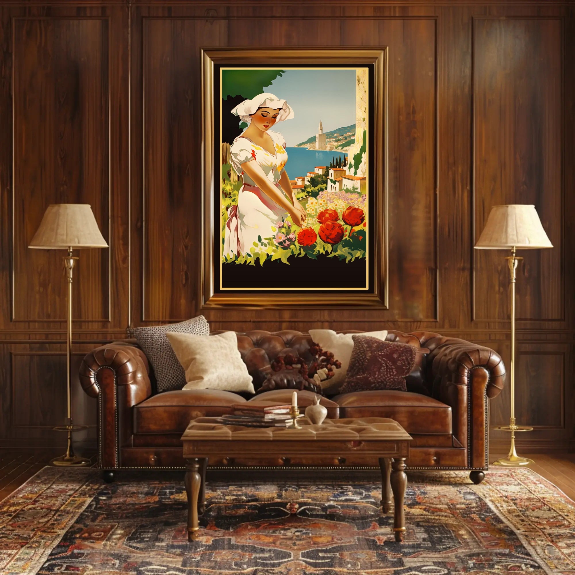 Serenity By The Sea Travel Poster Art Print Decor