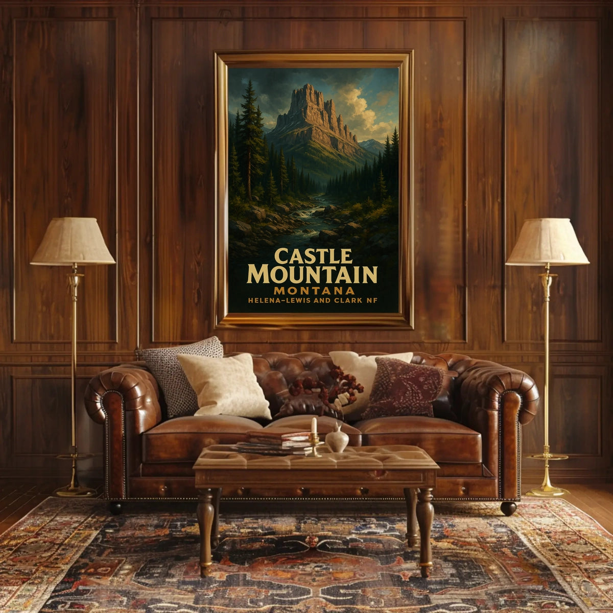Castle Mountain In Montana Poster