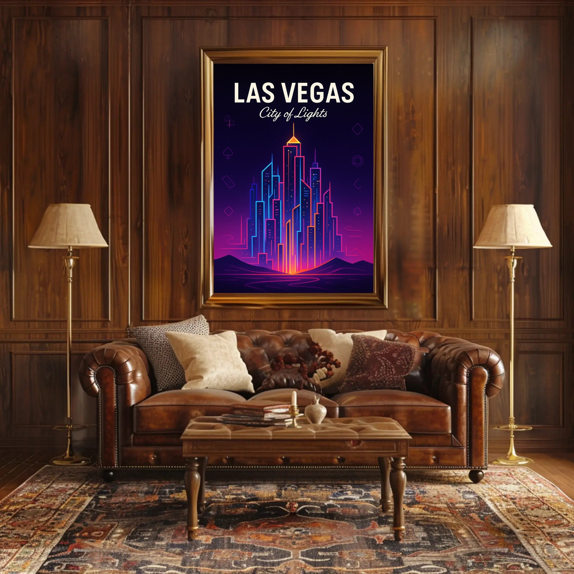Las Vegas City of Lights Poster PosterGoat
