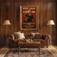 Keep Calm And Carry On Tribute To Wwii Poster