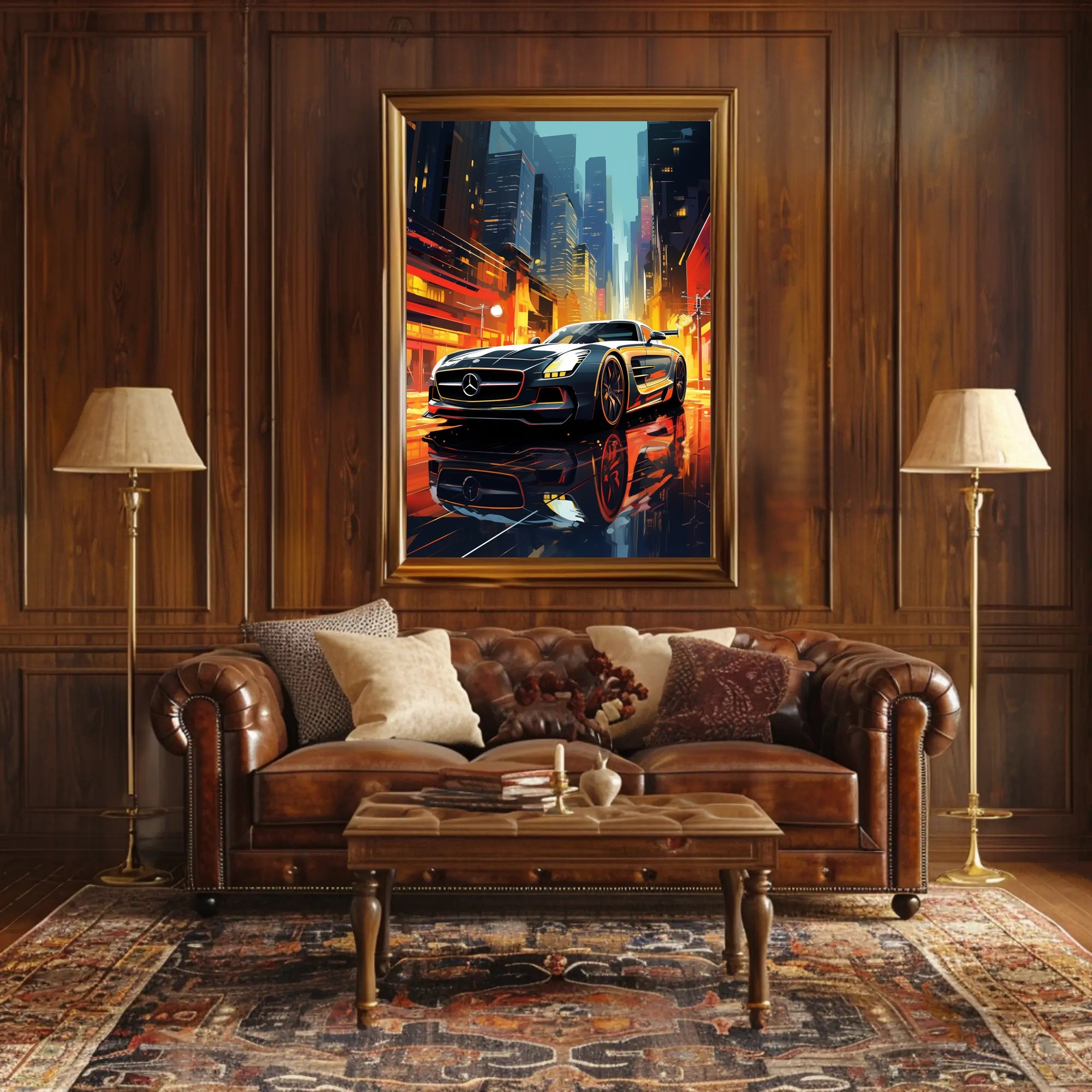 Sleek Ride in the City Poster PosterGoat