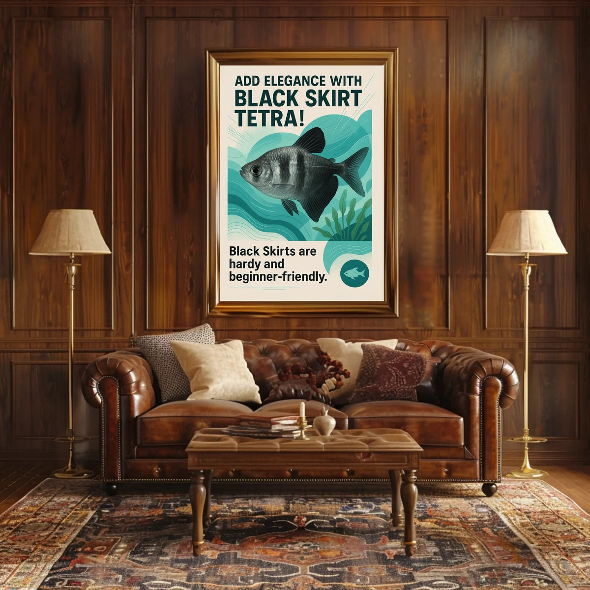 Add Elegance with Black Skirt Tetra Poster