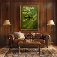 Northrop F-5 Fighter Jungle Scene Military Aviation Poster