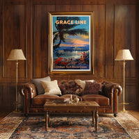 Cruise into Paradise: Vintage Caribbean Travel Poster PosterGoat