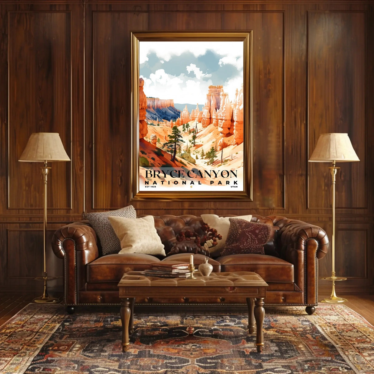 Bryce Canyon Watercolor Wall Art Poster
