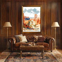 Bryce Canyon Watercolor Wall Art Poster