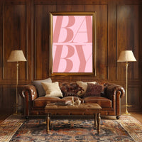 BABY Typography Nursery Decor in Minimalist Poster Style PosterGoat