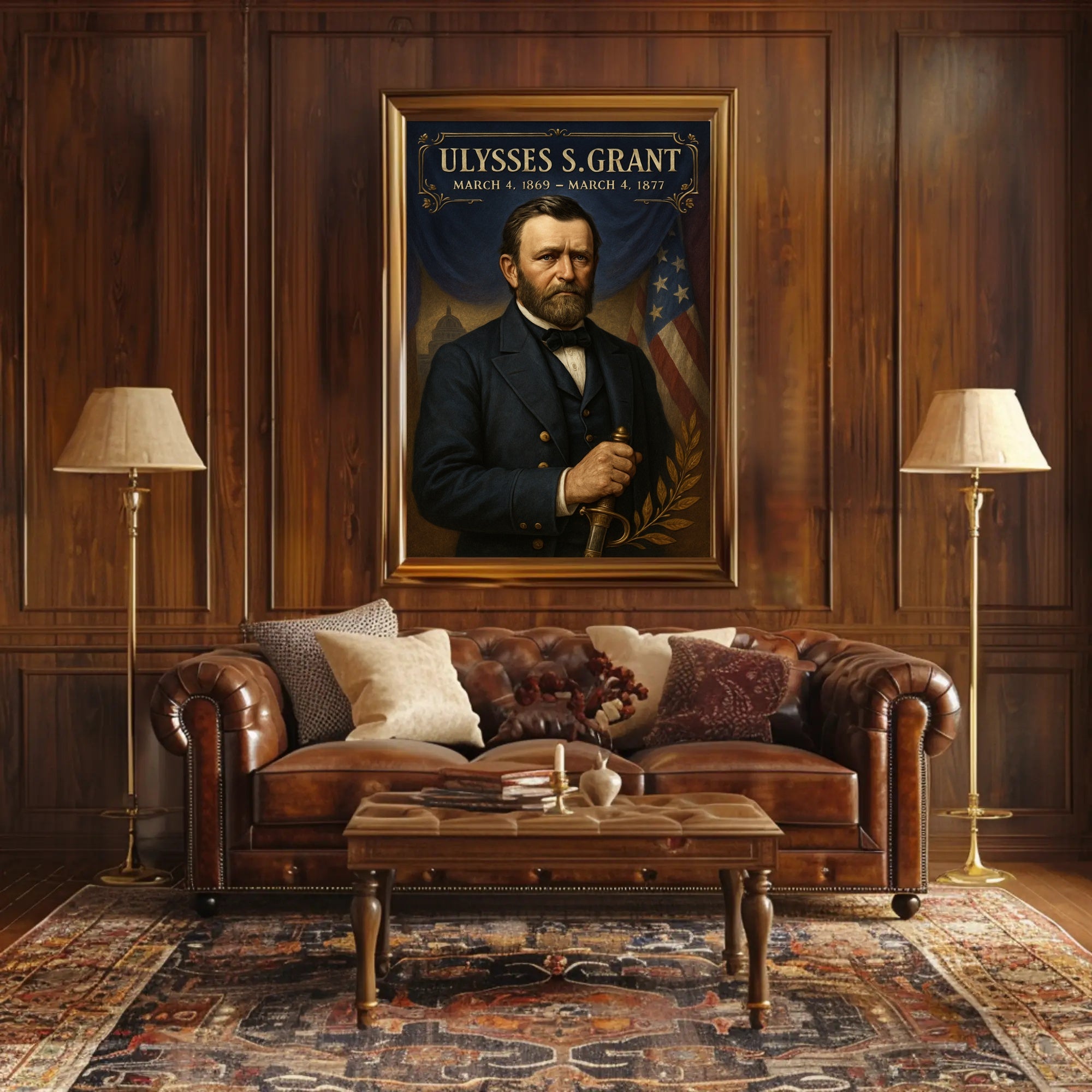 Ulysses S. Grant 18Th President Poster