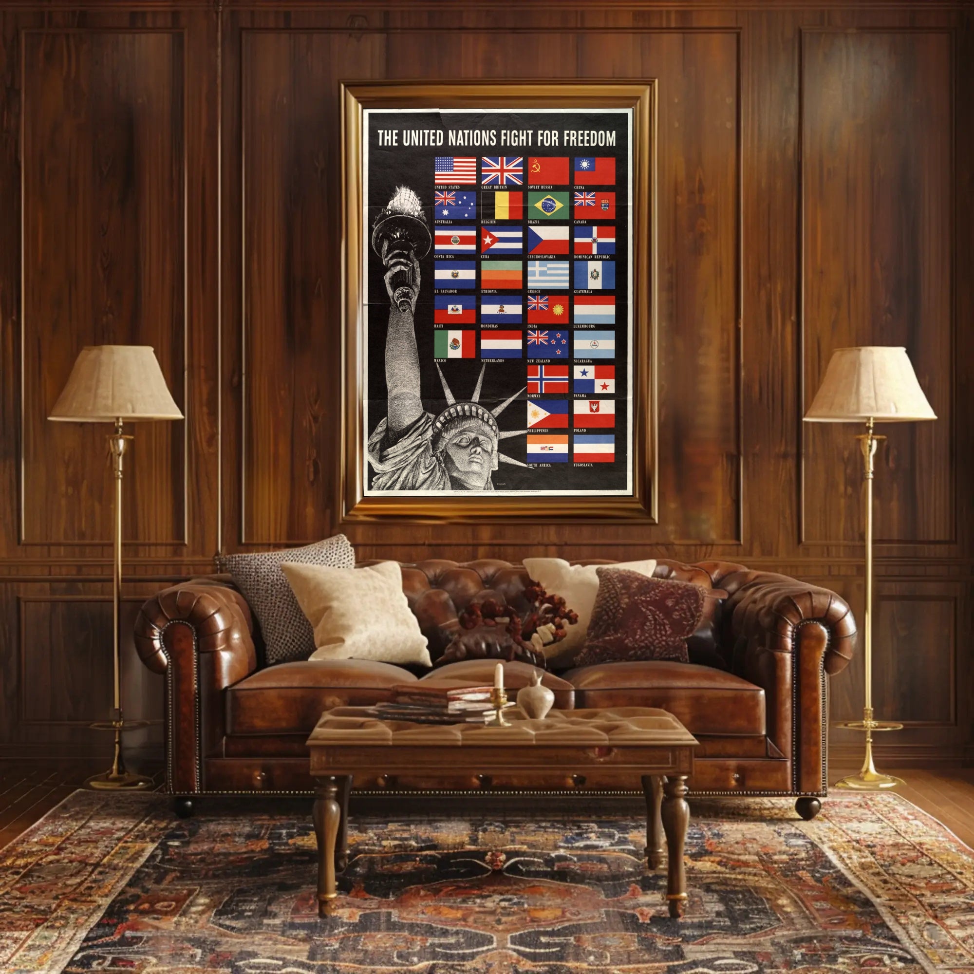 United Nations Allies During WWII Poster PosterGoat