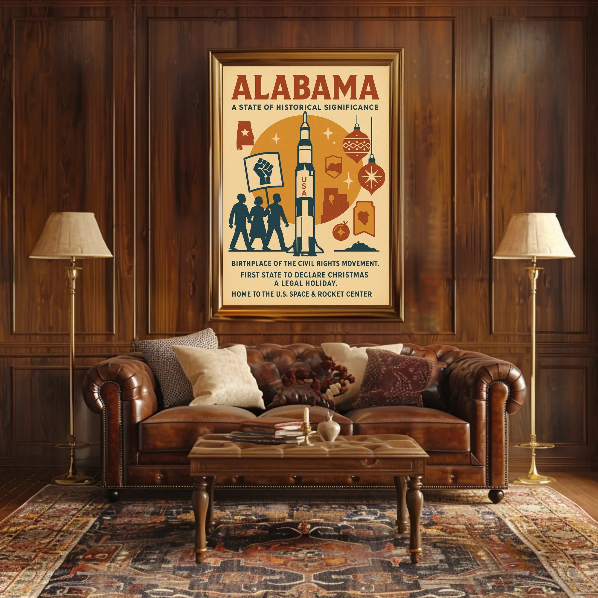 Alabama A State of Historical Significance Poster