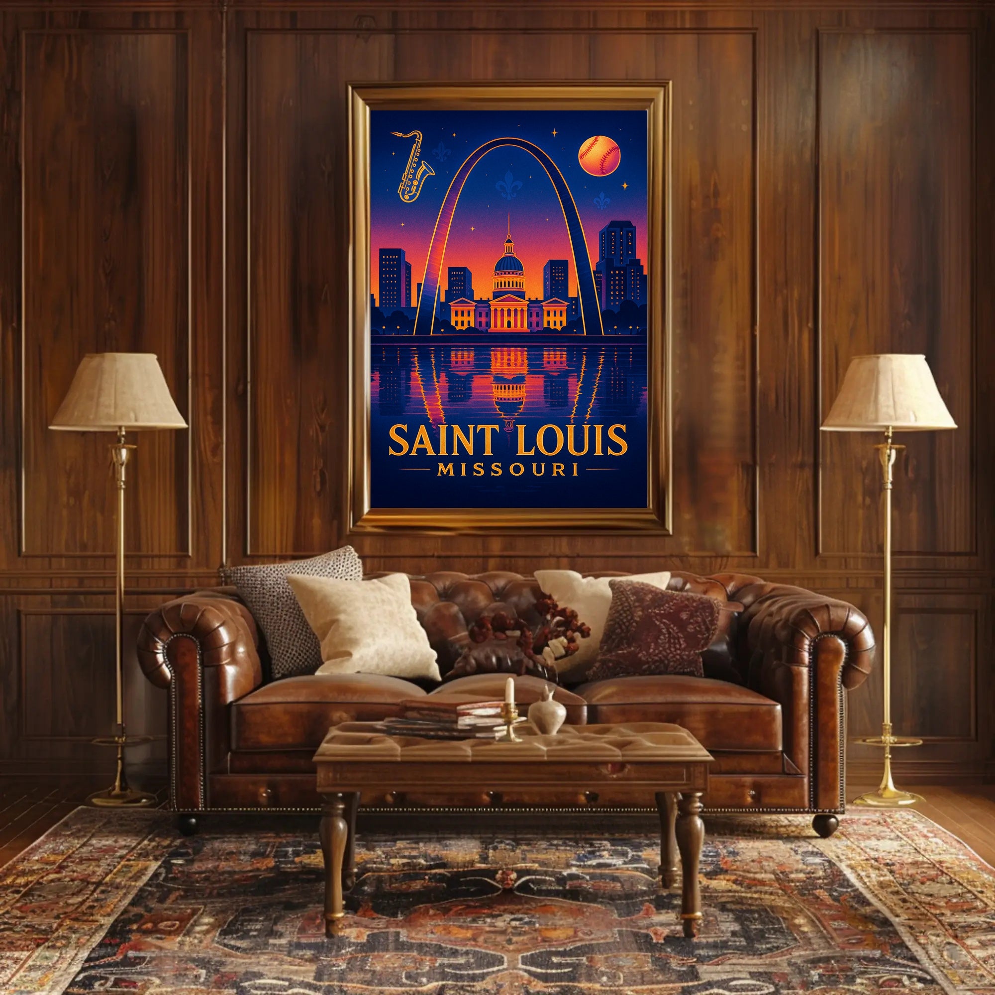 St. Louis Skyline at Dusk Poster