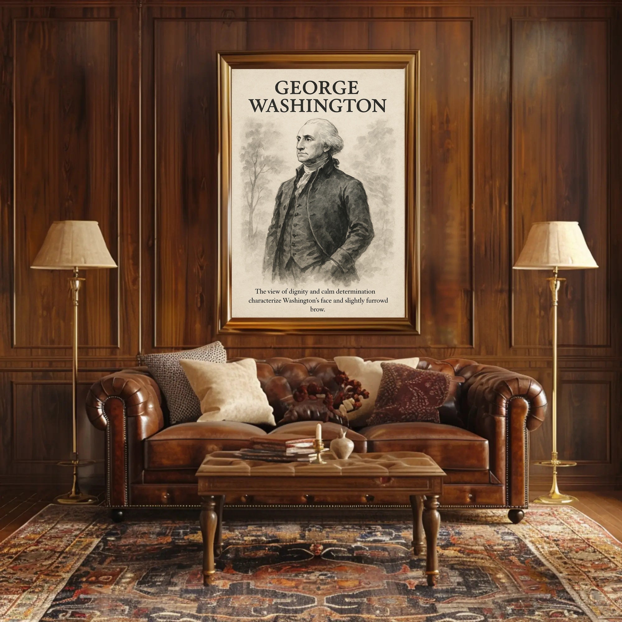 George Washington Vintage Presidential Historical Poster PosterGoat