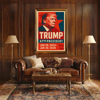 Trump Visionary Legacy Patriotic Pop Art Futurism Poster