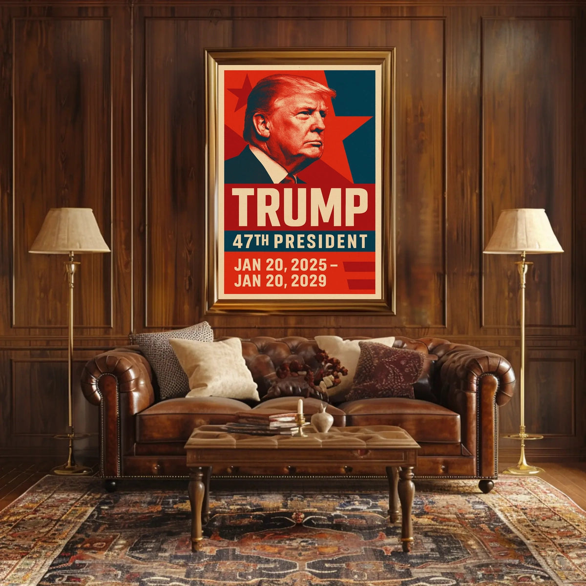 Trump Visionary Legacy Patriotic Pop Art Futurism Poster
