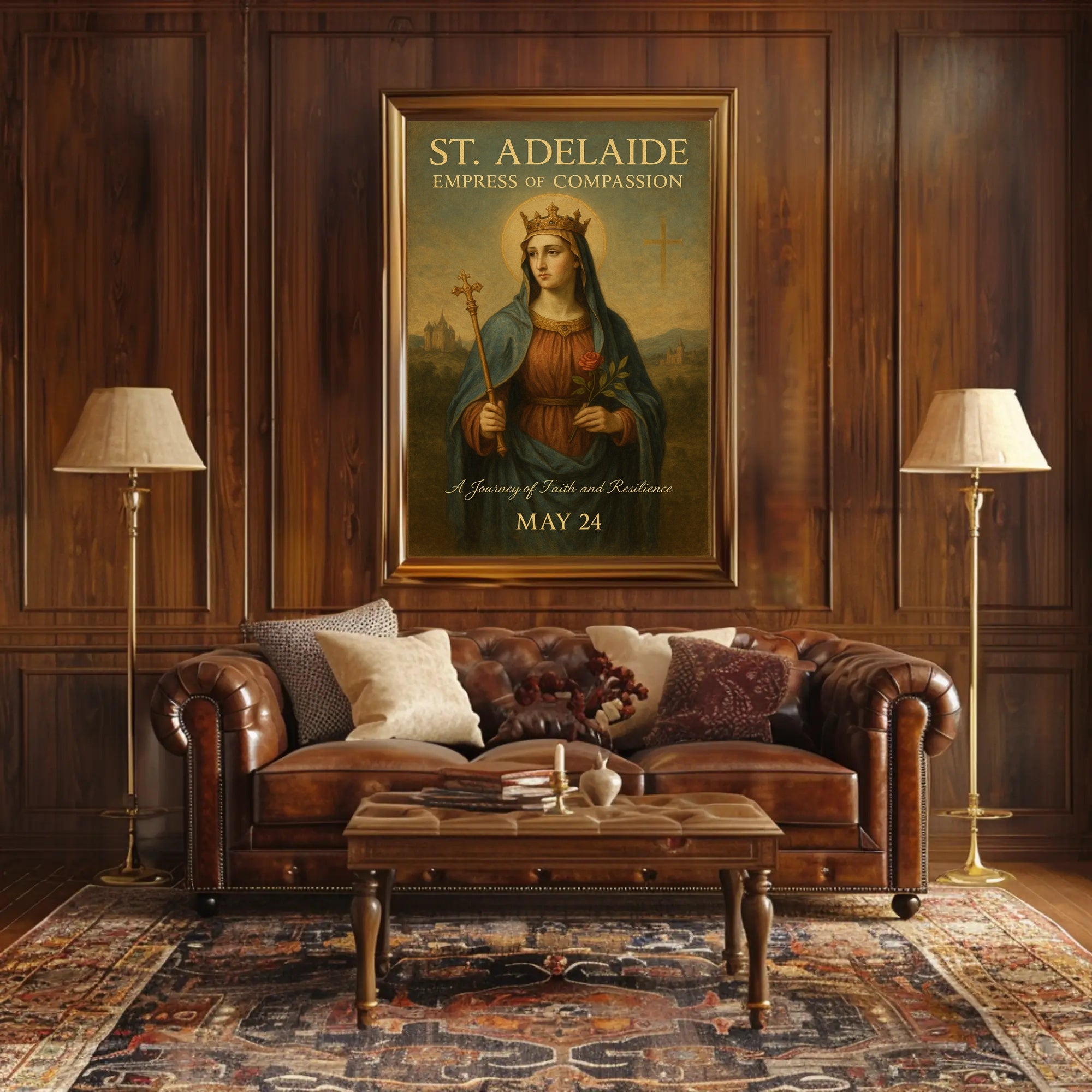 St. Adelaide Empress of Compassion Poster PosterGoat