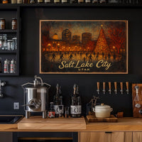Salt Lake City Winter Wonderland Poster