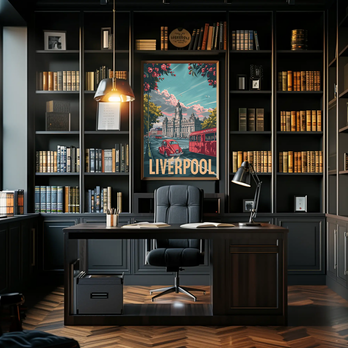 Liverpool Iconic Skyline Travel Poster
