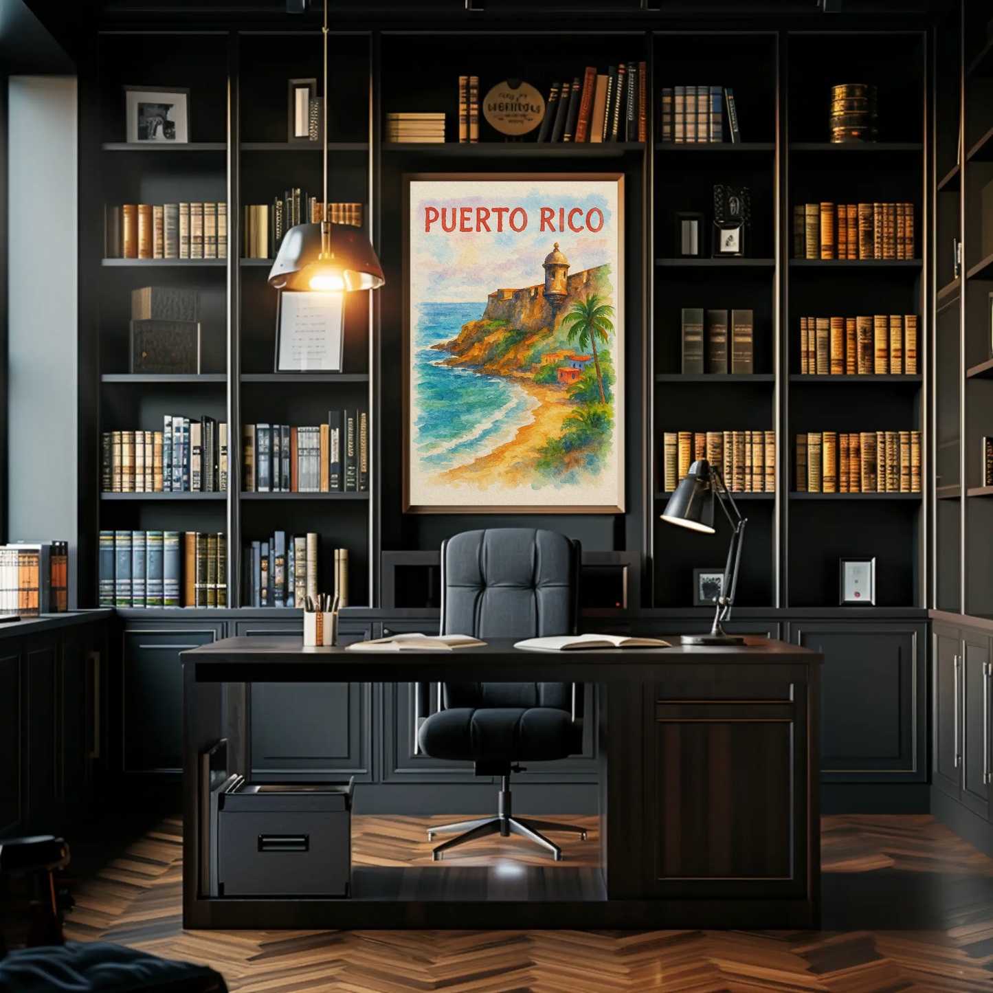 Puerto Rico Coastal Fort Travel Poster