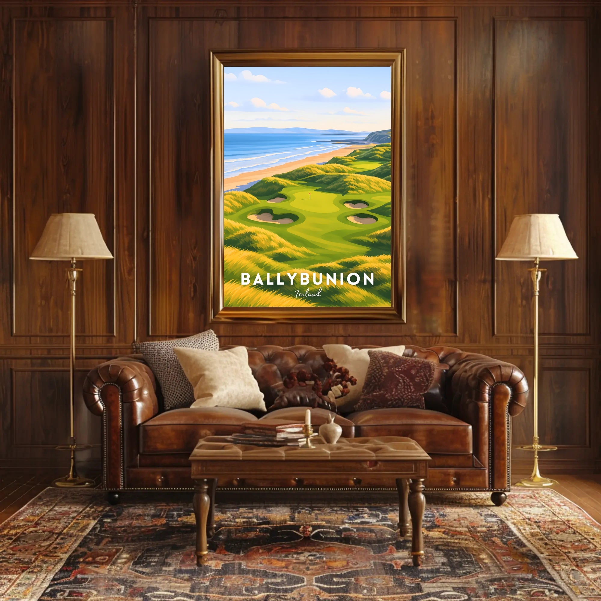 Ballybunion Coastal Golf Course Scenic Travel Poster