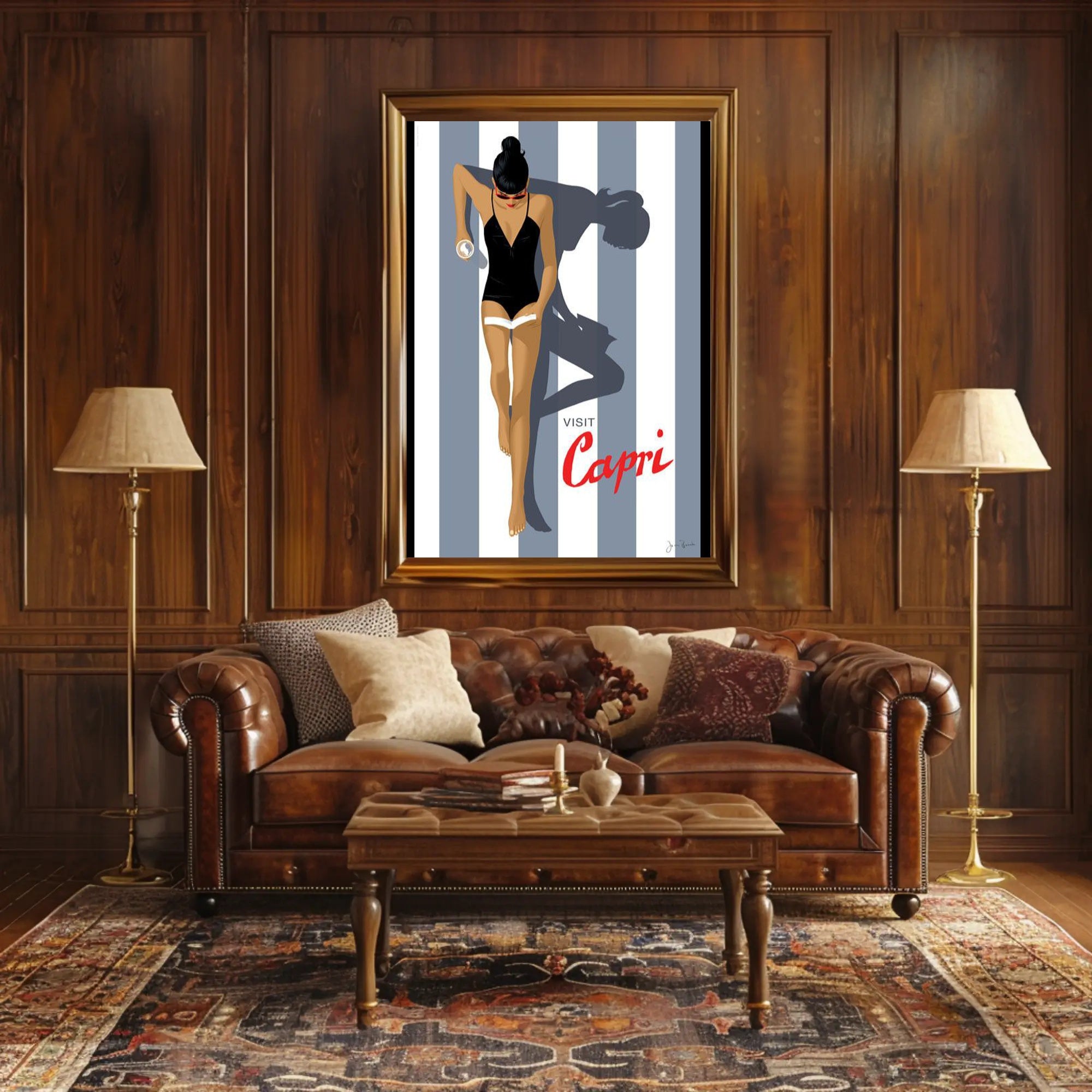 Capri Chic Summer Glamour Travel Poster PosterGoat