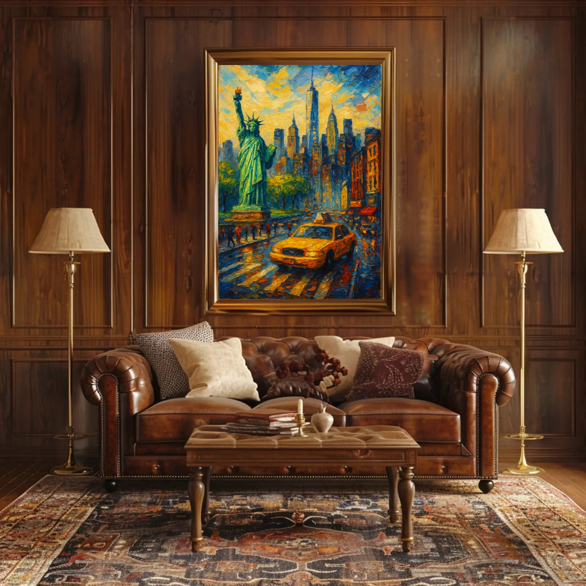 Statue Of Liberty New York Cityscape Poster Classic Wall Art