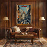 Milan Cathedral Urban Scene Poster