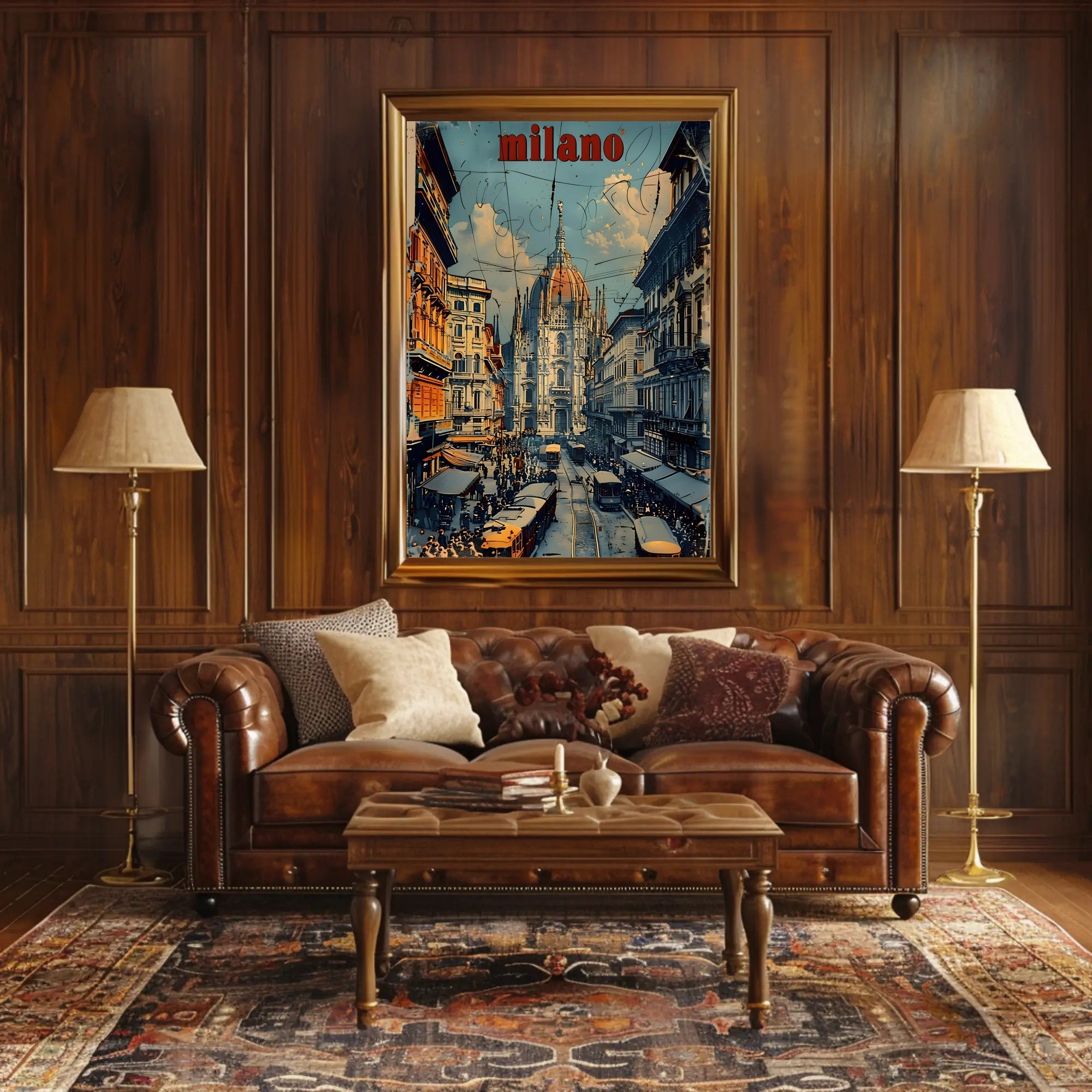 Milan Cathedral Urban Scene Poster
