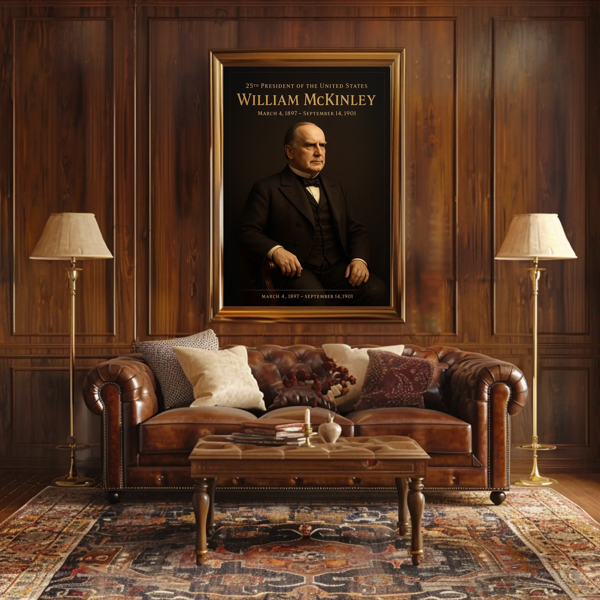 William McKinley Historical Presidential Era Poster