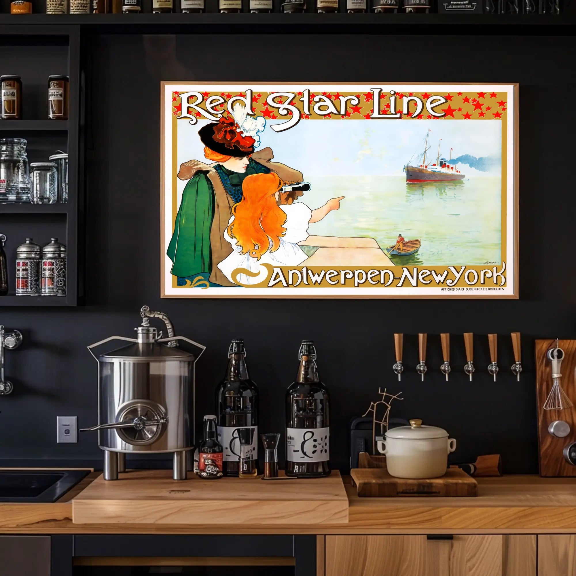 Red Star Line Adventure Poster PosterGoat