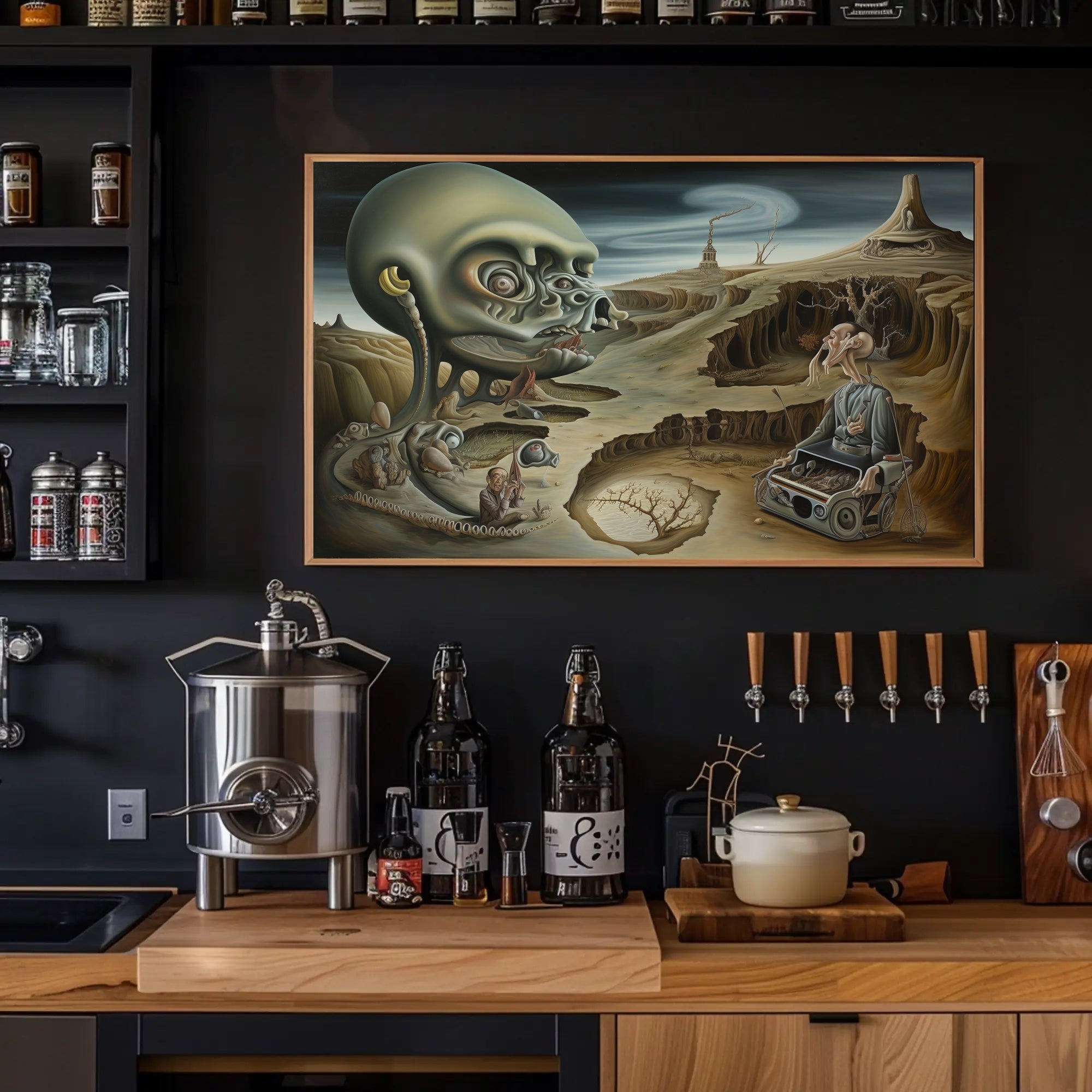 Surreal Dystopian Landscape Futuristic Sci-Fi Poster