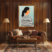 Striped Serenity Poster Modern Abstract Wall Art Print