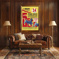 Soviet Horse Racing Event Soviet-era Propaganda Poster