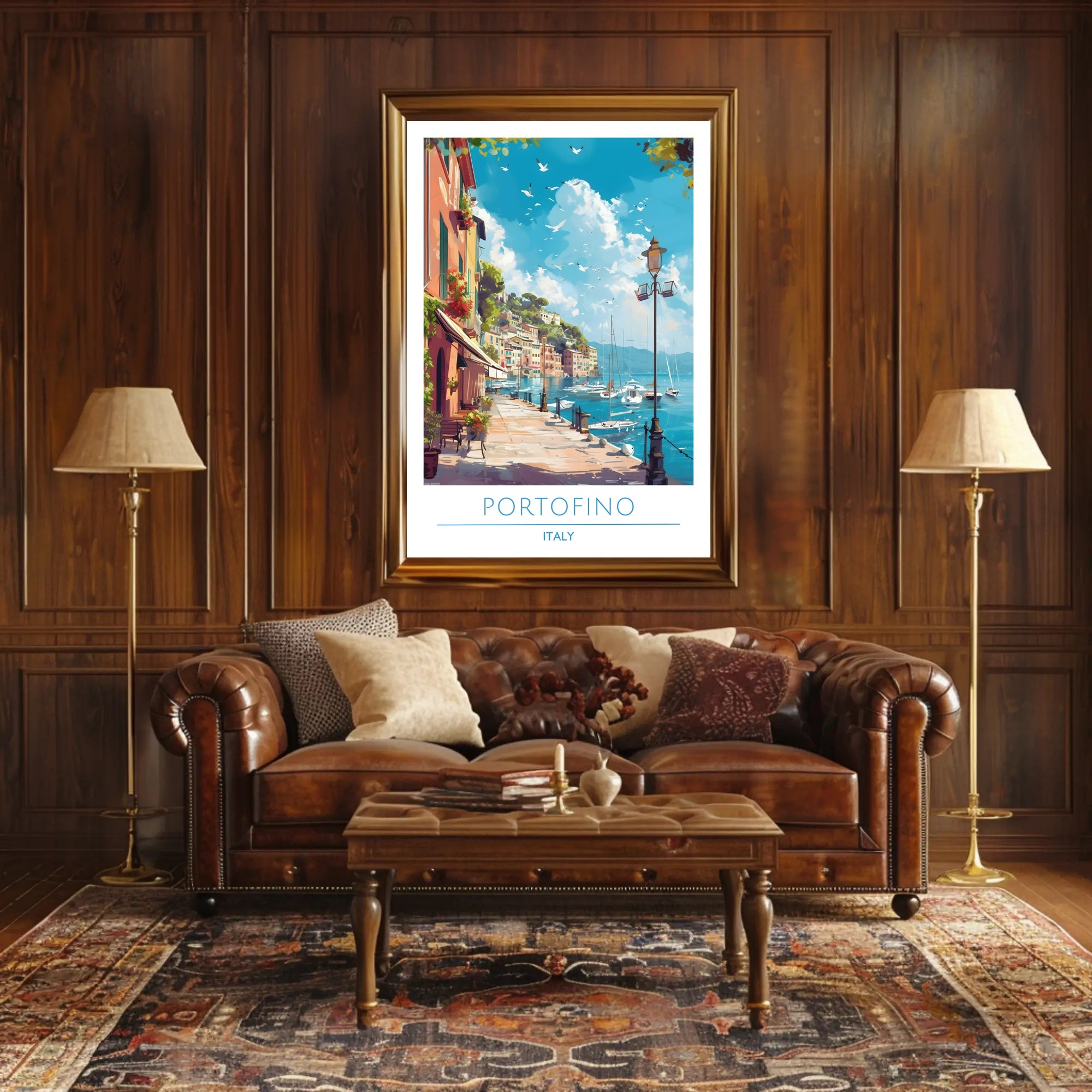 Portofino Seaside Village Travel Poster