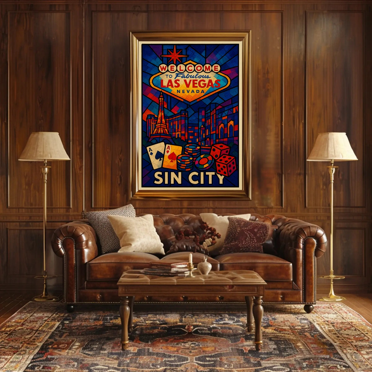 Welcome to Sin City Poster Neon Night Cityscape Urban Decor