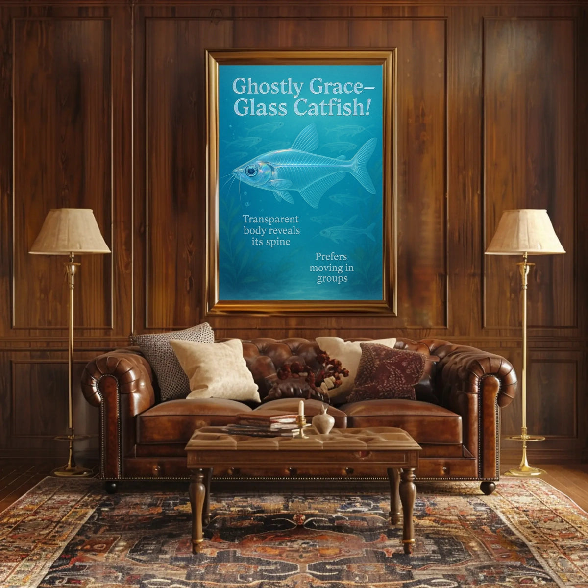 Ghostly Grace Glass Catfish Poster