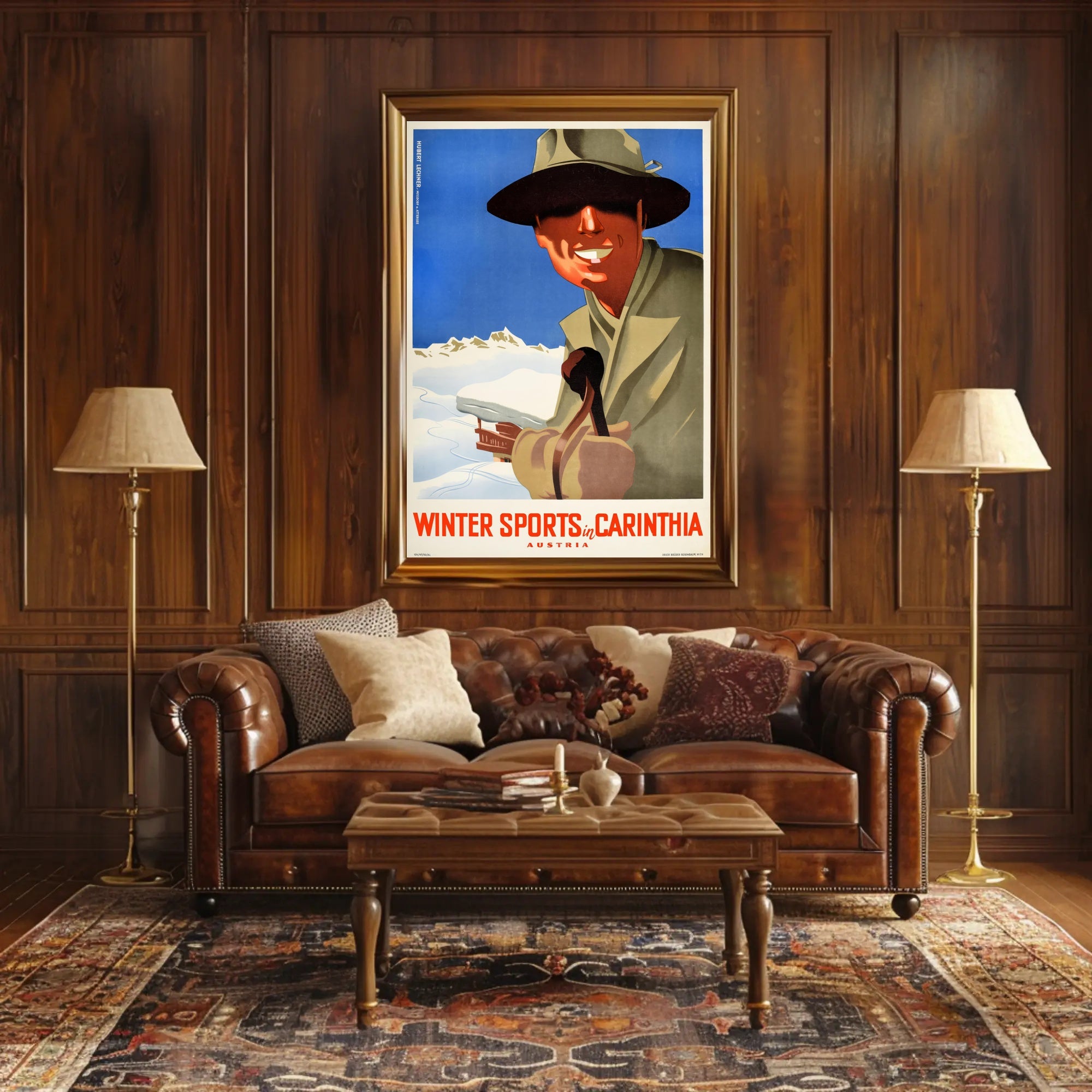 Vintage Carinthia Winter Sports Travel Poster PosterGoat