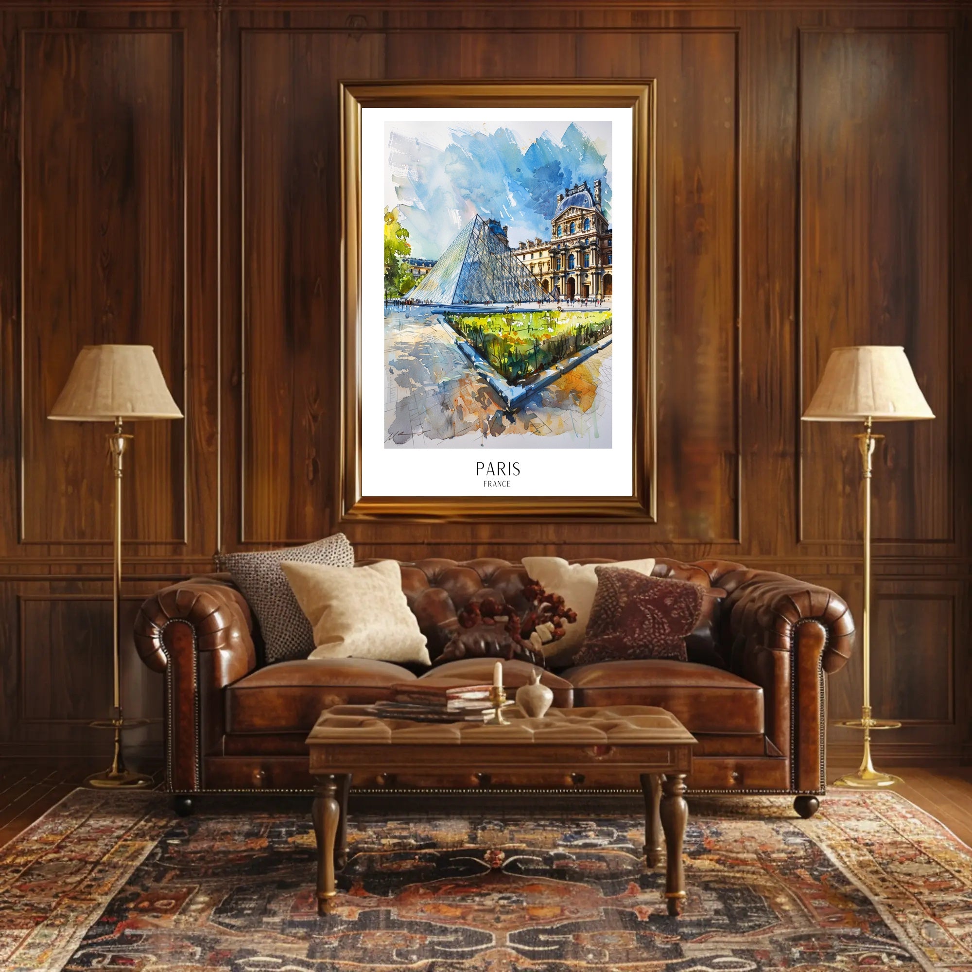 Louvre Pyramid Paris Travel Poster PosterGoat