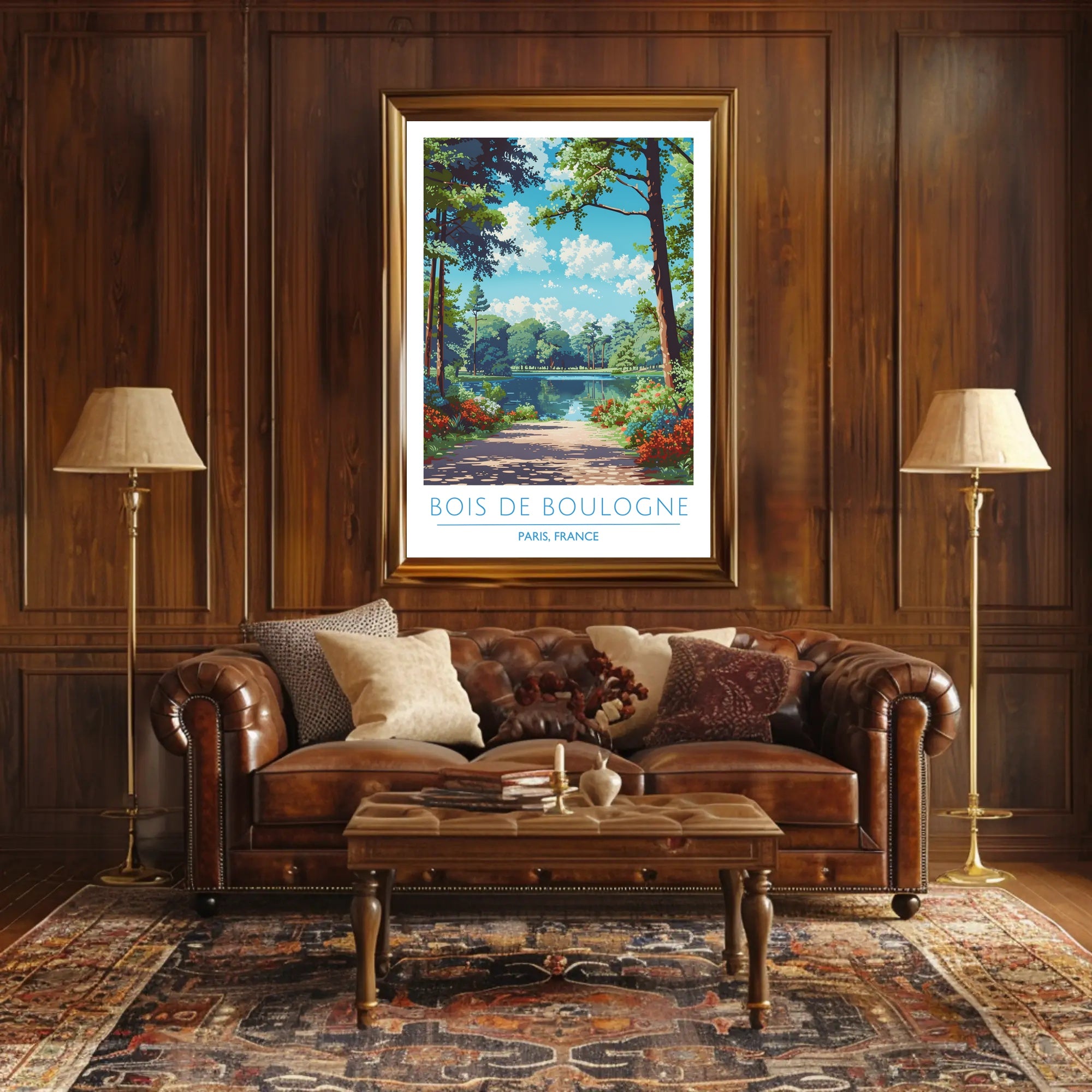 Scenic View of Bois de Boulogne Poster