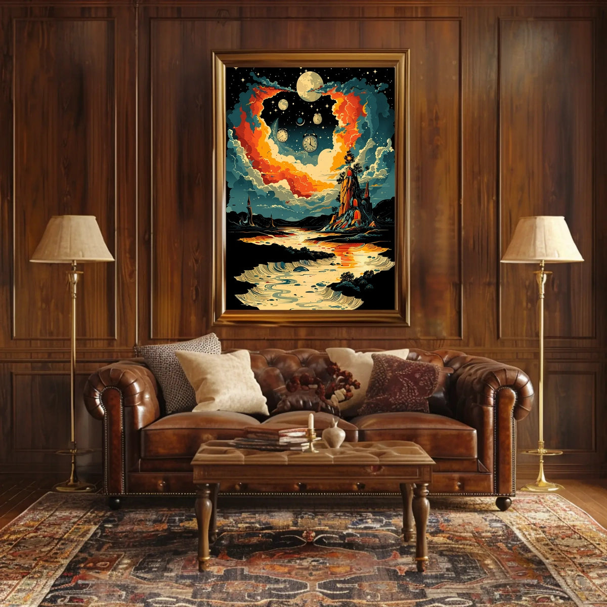 Timeless Dreamscape Dreamers Cosmic Surrealism Poster