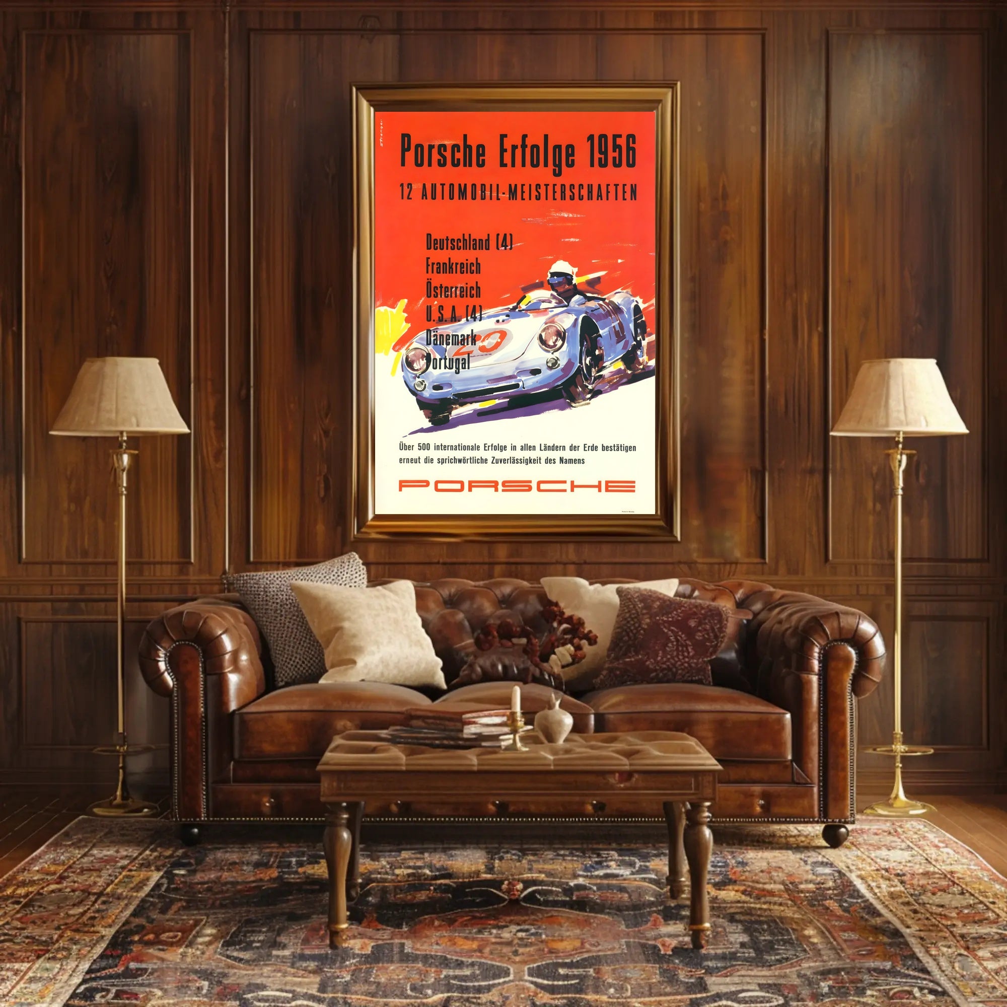 Porsche Racing Achievements 1956 Poster