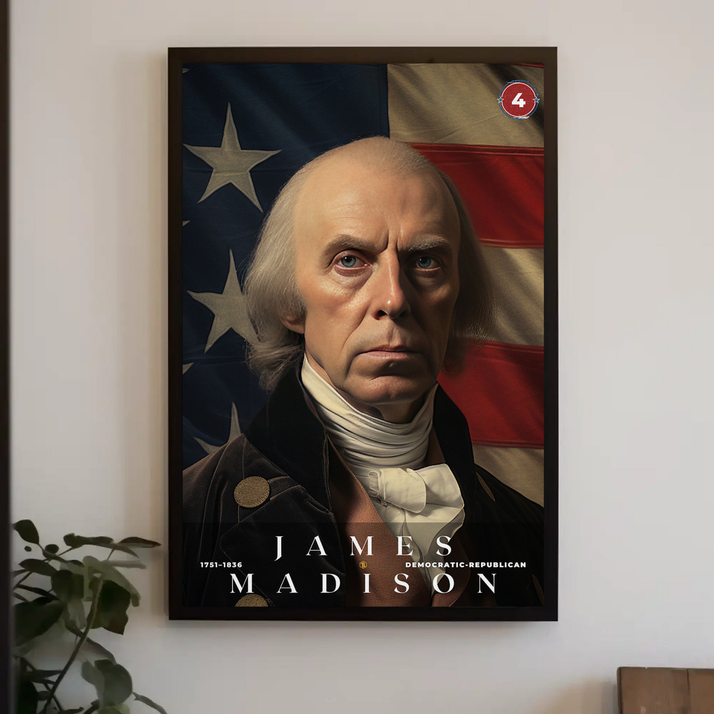 James Madison 4th President Of The United States Portrait