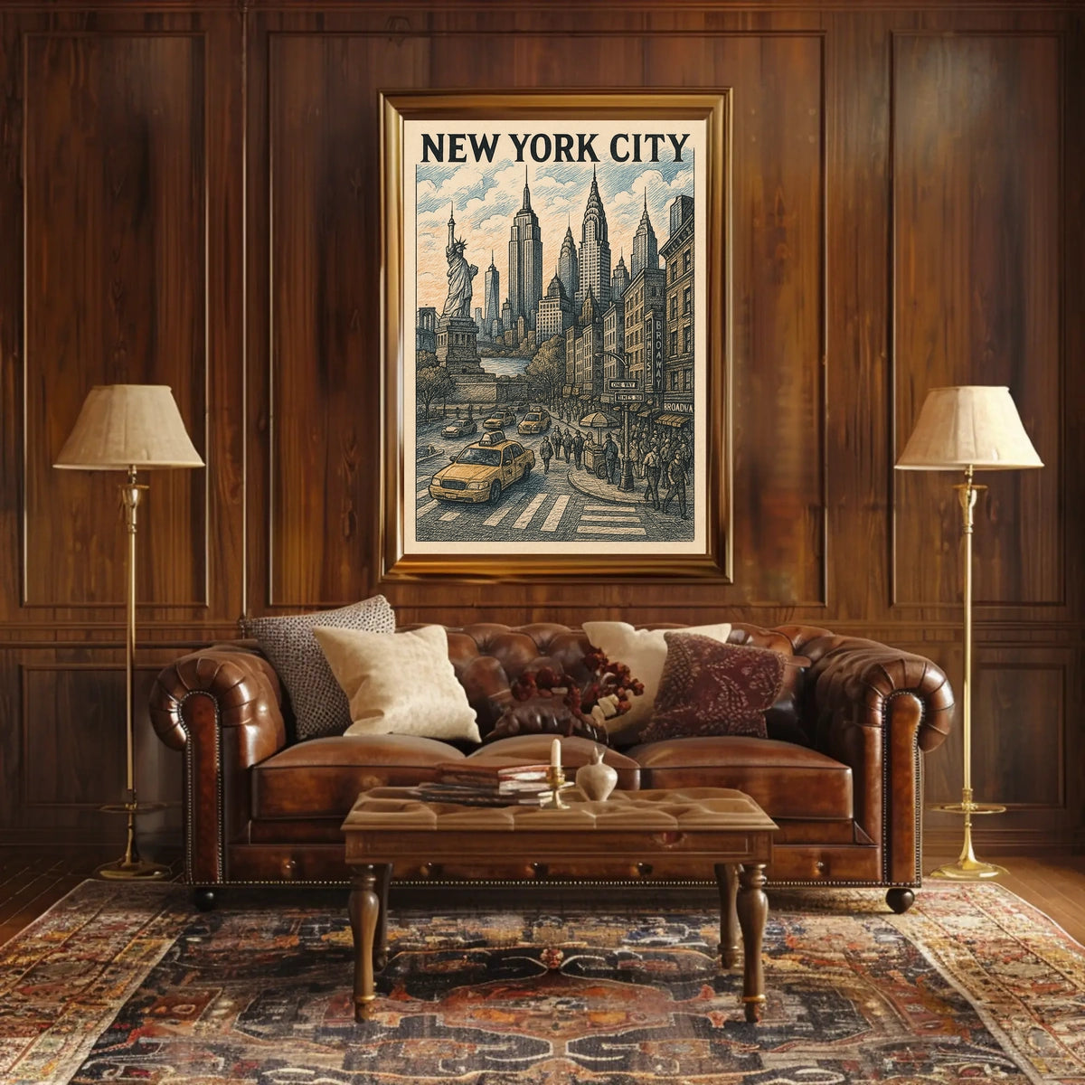 New York City Poster Timeless Urban Landscape Home Decor
